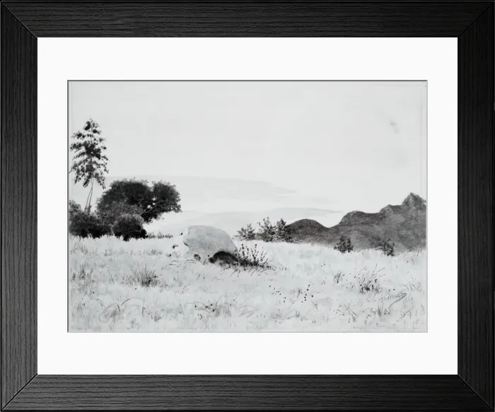 Framed Print : Blue Mountains, 1888. Creator: Louis Michel Eilshemius Framed Print : Blue Mountains, 1888. Creator: Louis Michel Eilshemius