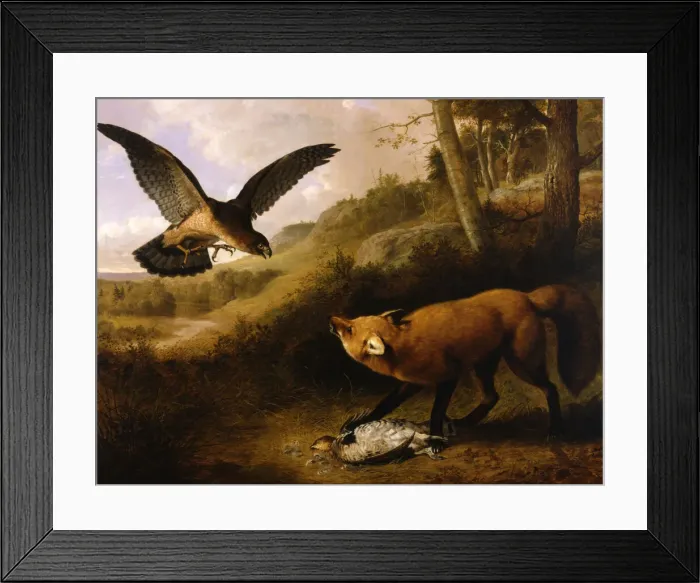 Framed Print : Disputed Game, 1850. Creator: Thomas Hewes Hinckley Framed Print : Disputed Game, 1850. Creator: Thomas Hewes Hinckley