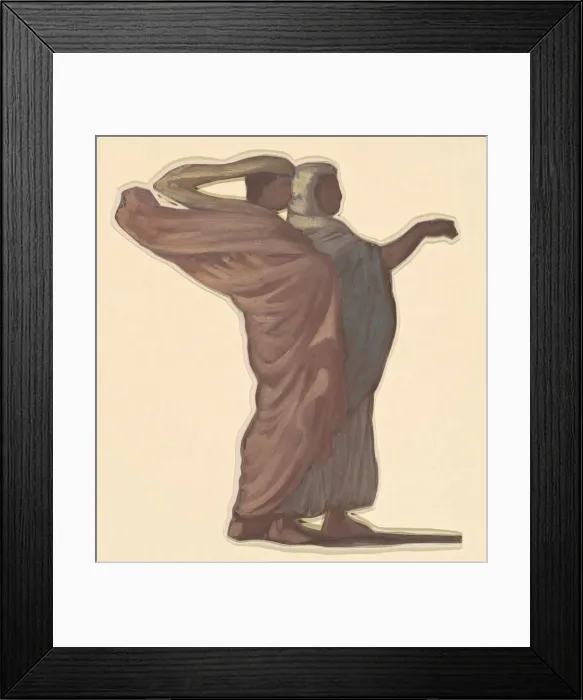 Framed Print : Study for Greek Girls Bathing, c. 1872. Creator: Elihu Vedder Framed Print : Study for Greek Girls Bathing, c. 1872. Creator: Elihu Vedder
