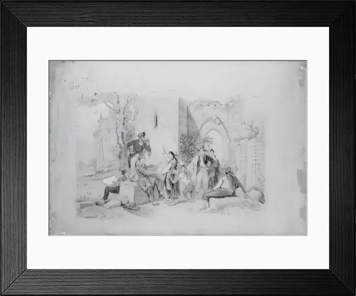 Framed Print : (Untitled) (Spanish Scene), 1858. Creator: Thomas Eakins Framed Print : (Untitled) (Spanish Scene), 1858. Creator: Thomas Eakins