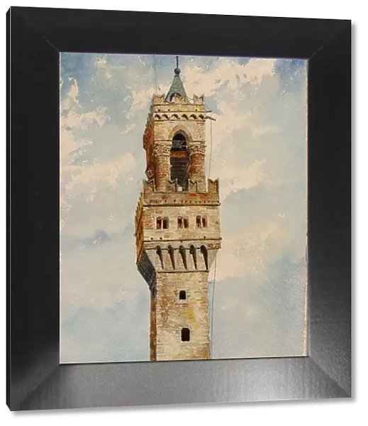 Tower of Palazzo Vecchio, Florence, Italy, 1880. Creator: Cass Gilbert