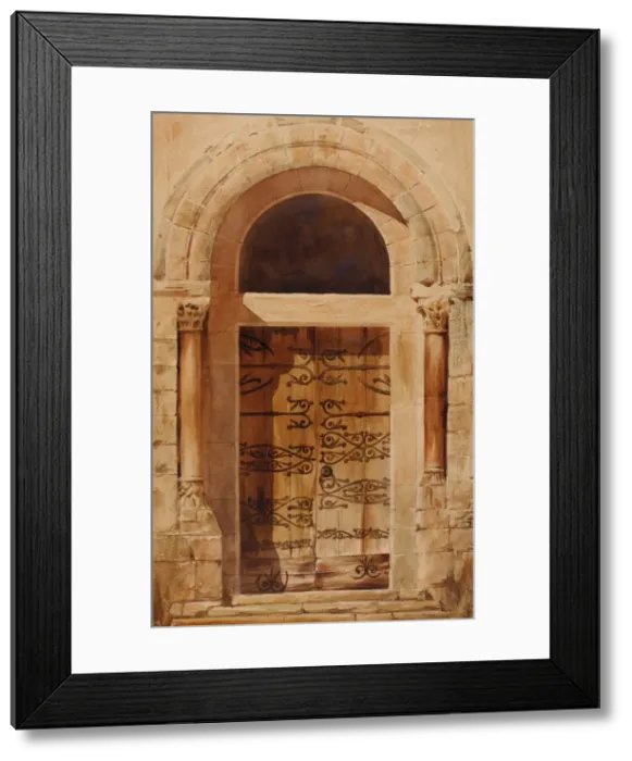 Framed Print : Portal of Church of Nervy St. Sepulchre (facsimile copy of a drawing by E. Viollet Le Duc Framed Print : Portal of Church of Nervy St. Sepulchre (facsimile copy of a drawing by E. Viollet Le Duc