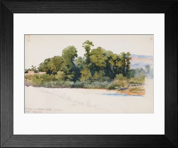 Framed Print : The Wye at Wilton Castle (Wales), 1899. Creator: George Elbert Burr Framed Print : The Wye at Wilton Castle (Wales), 1899. Creator: George Elbert Burr