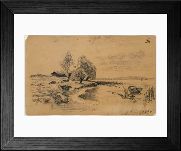 Framed Print : (Untitled), 1890. Creator: Oscar Bluemner Framed Print : (Untitled), 1890. Creator: Oscar Bluemner