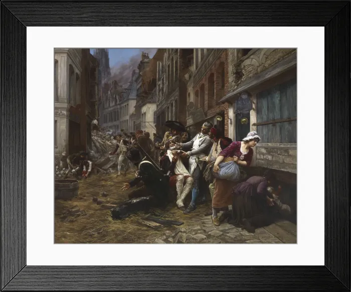 Framed Print : Episode of the Siege of Lille, 1792, 1891. Creator: Gaston Theodore Melingue Framed Print : Episode of the Siege of Lille, 1792, 1891. Creator: Gaston Theodore Melingue