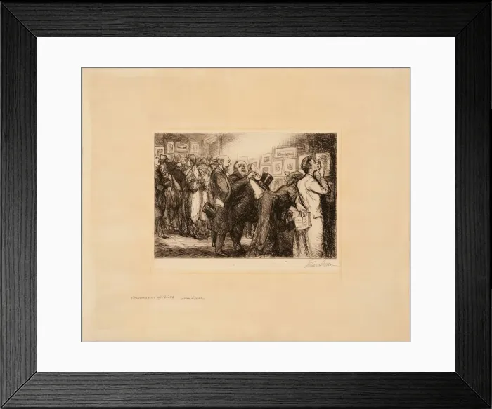 Framed Print : Connoisseur Of Prints, 1905. Creator: John Sloan