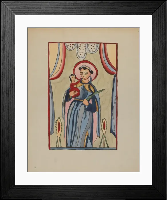 Framed Print : Panel from Altar Piece of San Antonio, c. 1936. Creator: E. Boyd Framed Print : Panel from Altar Piece of San Antonio, c. 1936. Creator: E. Boyd