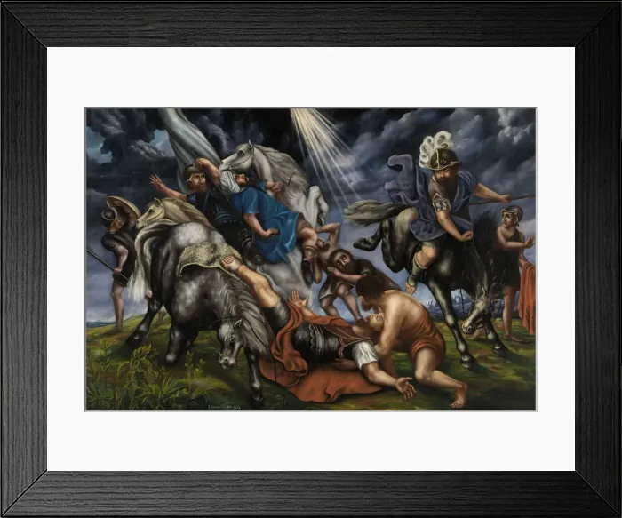 Framed Print : The Conversion of Saul, 1857. Creator: Simeon Griswold Framed Print : The Conversion of Saul, 1857. Creator: Simeon Griswold