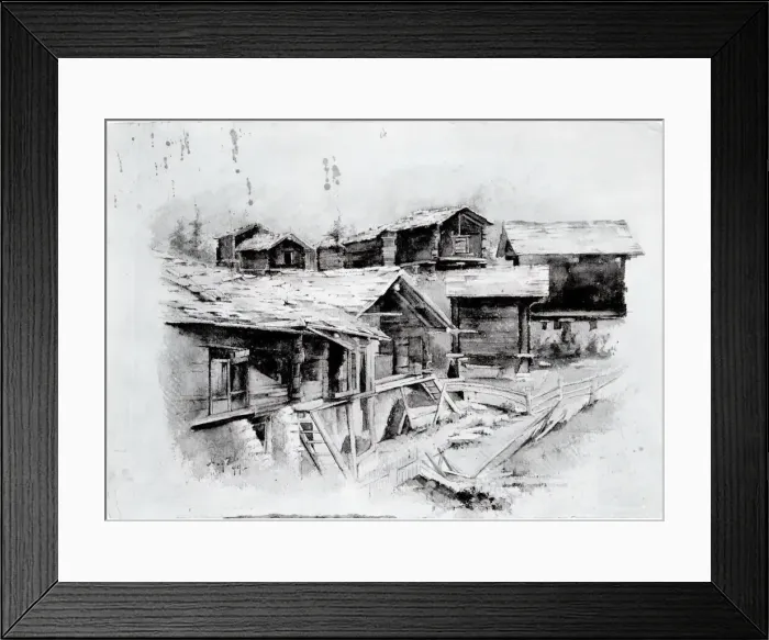 Framed Print : Shacks, 1899. Creator: Louis Michel Eilshemius Framed Print : Shacks, 1899. Creator: Louis Michel Eilshemius