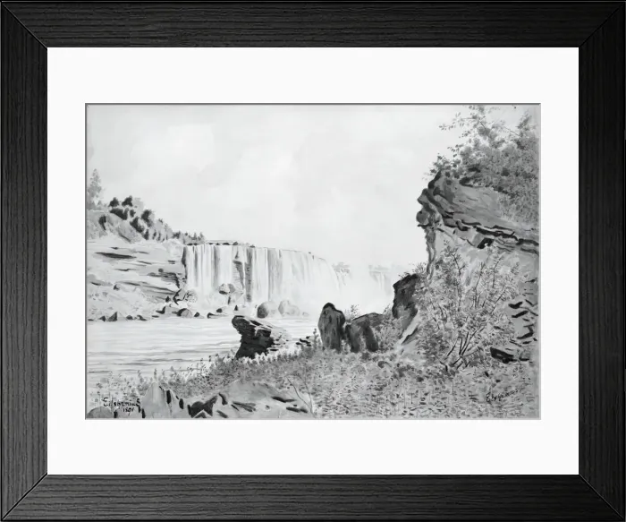 Framed Print : Niagara Falls, 1891. Creator: Louis Michel Eilshemius Framed Print : Niagara Falls, 1891. Creator: Louis Michel Eilshemius