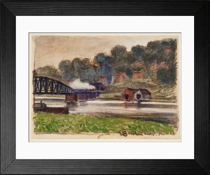 Framed Print : Harlem River, JANUARY 21, 1903. Creator: Oscar Bluemner Framed Print : Harlem River, JANUARY 21, 1903. Creator: Oscar Bluemner