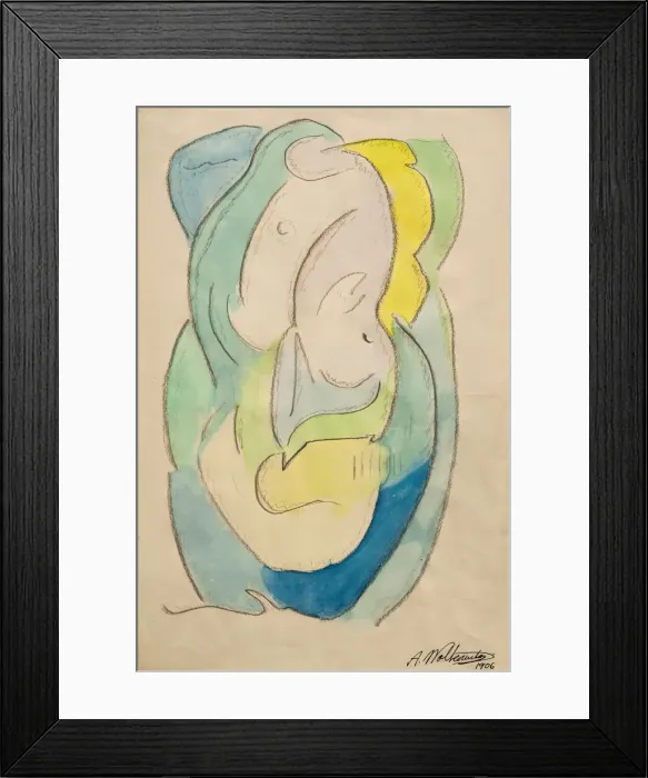 Framed Print : Abstraction, 1906. Creator: Abraham Walkowitz Framed Print : Abstraction, 1906. Creator: Abraham Walkowitz