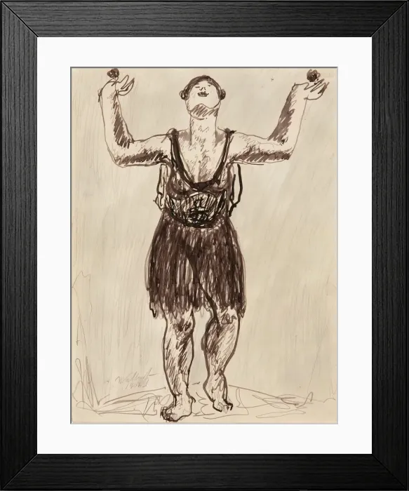 Framed Print : Isadora, 1906. Creator: Abraham Walkowitz Framed Print : Isadora, 1906. Creator: Abraham Walkowitz