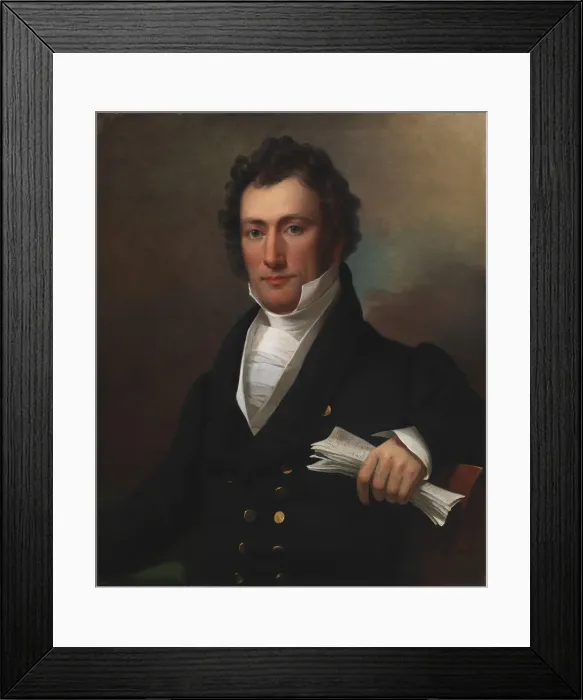 Framed Print : Joshua Tevis, 1827. Creator: Jacob Eichholtz Framed Print : Joshua Tevis, 1827. Creator: Jacob Eichholtz