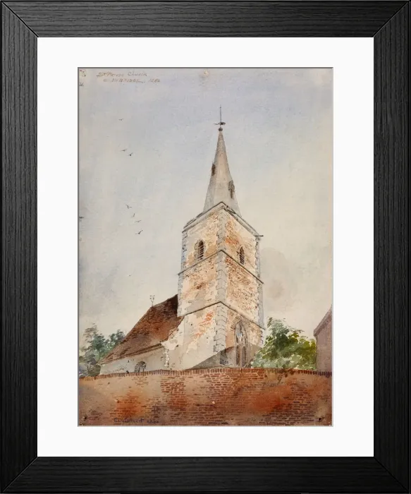 Framed Print : St. Peters Church, Cambridge, England, 1880. Creator: Cass Gilbert Framed Print : St. Peters Church, Cambridge, England, 1880. Creator: Cass Gilbert