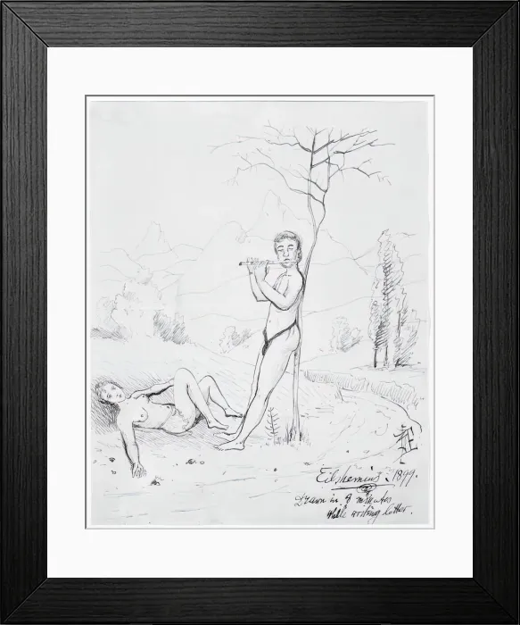 Framed Print : Pastoral, 1899. Creator: Louis Michel Eilshemius Framed Print : Pastoral, 1899. Creator: Louis Michel Eilshemius