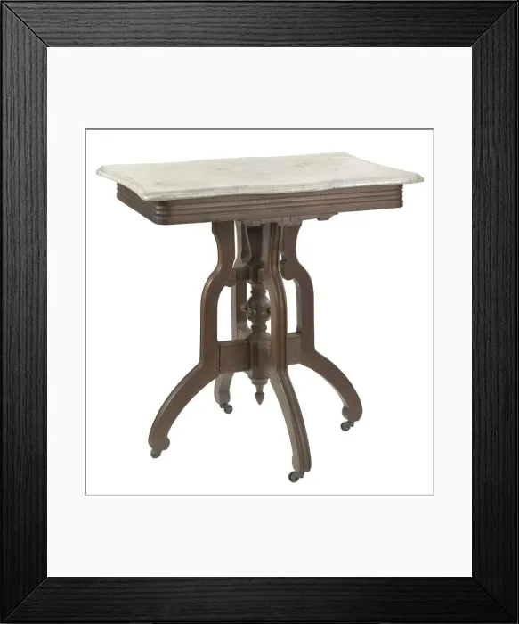 Framed Print : Marble-top table from the home of Robert Smalls, 1875. Creator: Unknown Framed Print : Marble-top table from the home of Robert Smalls, 1875. Creator: Unknown