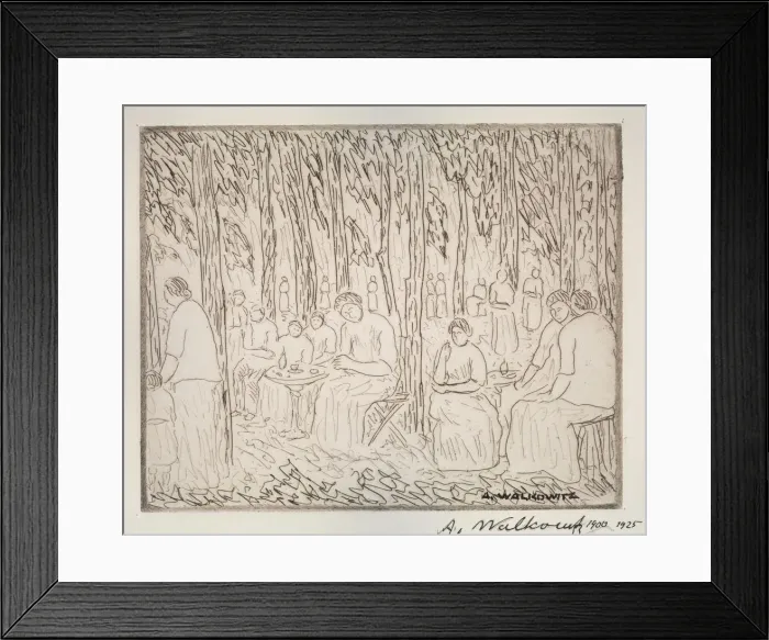 Framed Print : Under Two Trees, 1900-1925. Creator: Abraham Walkowitz Framed Print : Under Two Trees, 1900-1925. Creator: Abraham Walkowitz