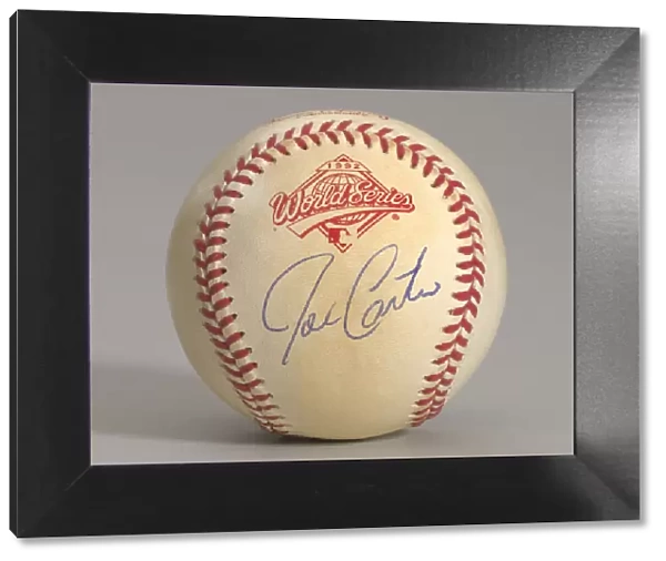 Baseball from the 1992 World Series autographed by Joe Carter, 1992. Creator: Rawlings
