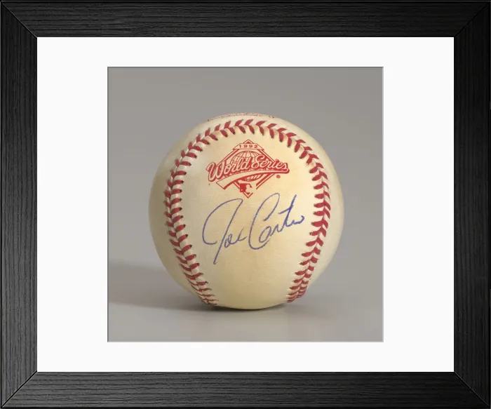Framed Print : Baseball from the 1992 World Series autographed by Joe Carter, 1992. Creator: Rawlings Framed Print : Baseball from the 1992 World Series autographed by Joe Carter, 1992. Creator: Rawlings