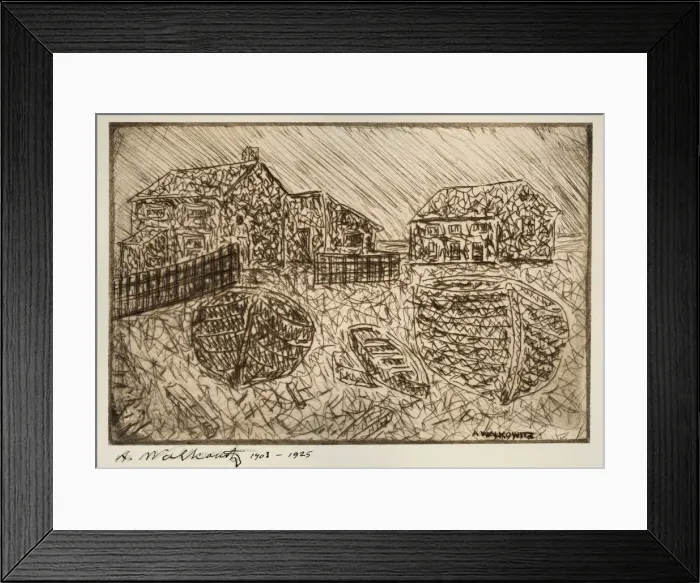Framed Print : Untitled (One Of Six Prints), 1903-1925. Creator: Abraham Walkowitz