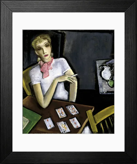 Framed Print : Girl with Cards, 1933. Creator: Lucius Kutchin Framed Print : Girl with Cards, 1933. Creator: Lucius Kutchin