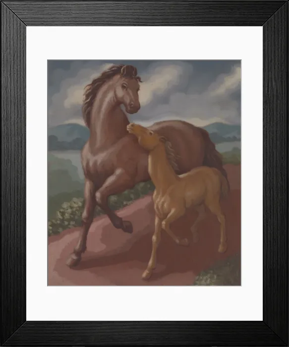 Framed Print : Filly and Colt, 1934. Creator: Frank Stamato Framed Print : Filly and Colt, 1934. Creator: Frank Stamato
