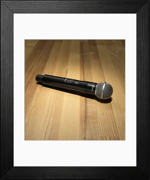 Framed Print : Cordless microphone used by Rakim to record The 18th Letter, 1997. Creator: Shure Framed Print : Cordless microphone used by Rakim to record The 18th Letter, 1997. Creator: Shure