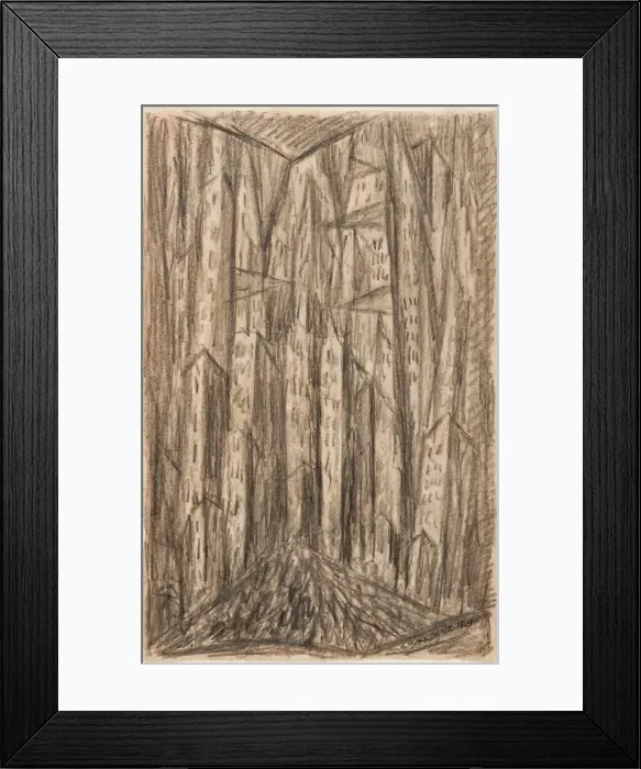 Framed Print : The City, 1909. Creator: Abraham Walkowitz