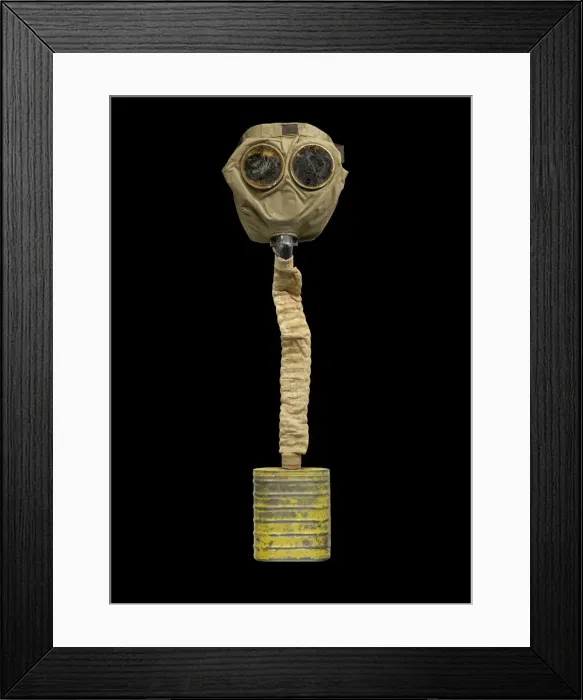 Framed Print : Small box respirator, 1917-1918. Creator: Unknown Framed Print : Small box respirator, 1917-1918. Creator: Unknown