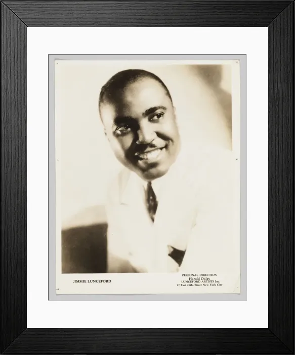 Framed Print : Photograph of Jimmie Lunceford, 1936. Creator: Unknown