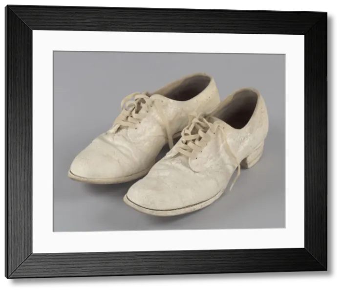 Framed Print : Pair of nurses shoes worn by Pauline Brown Payne, 1944. Creator: Unknown Framed Print : Pair of nurses shoes worn by Pauline Brown Payne, 1944. Creator: Unknown