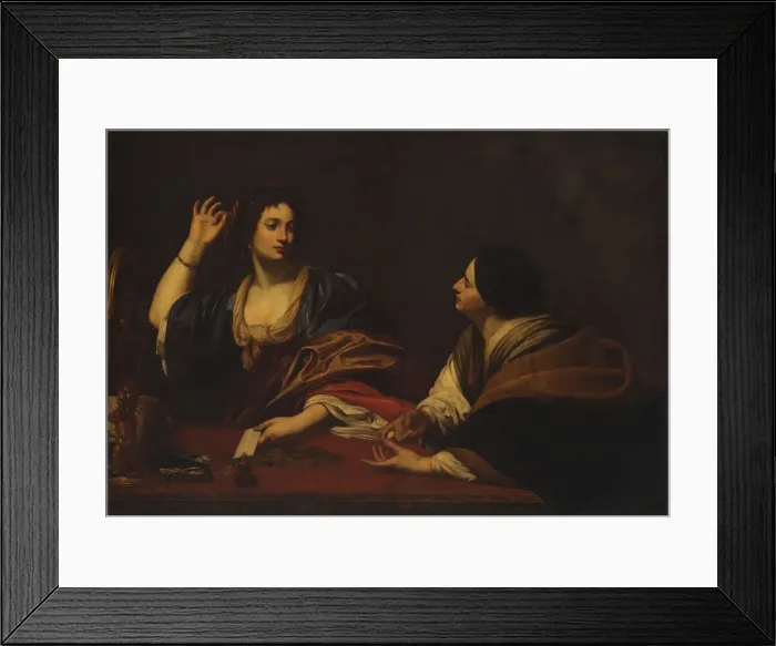 Framed Print : Martha Scolding Her Vain Sister Mary Magdalene, 17th century. Creator: Unknown