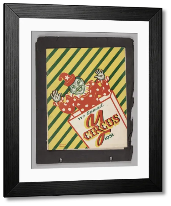 Framed Print : Souvenir program for the 17th Annual Pine Street Y Circus, 1951. Creator: Spencer T Framed Print : Souvenir program for the 17th Annual Pine Street Y Circus, 1951. Creator: Spencer T