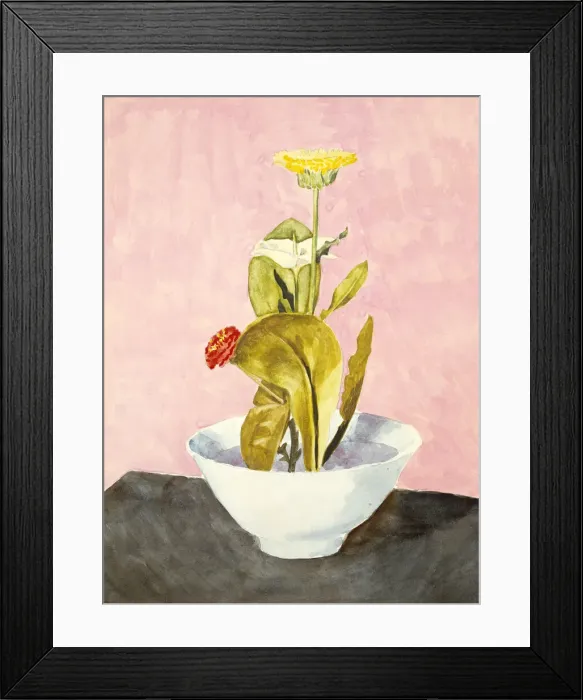 Framed Print : Bowl of Flowers, 1918. Creator: Morton Livingston Schamberg Framed Print : Bowl of Flowers, 1918. Creator: Morton Livingston Schamberg