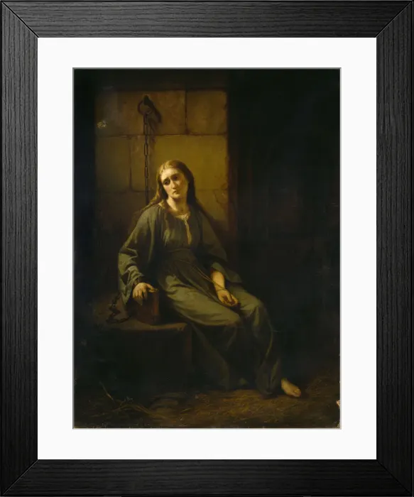 Framed Print : Marguerite in Prison, 1863-1867. Creator: Johann Grund Framed Print : Marguerite in Prison, 1863-1867. Creator: Johann Grund