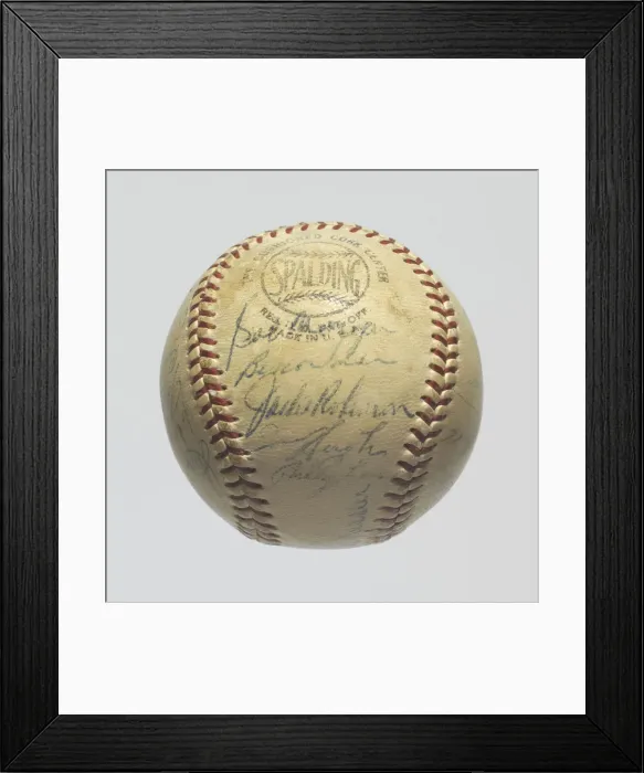 Framed Print : Baseball signed by the 1953 Brooklyn Dodgers team, 1953. Creator: Spalding Framed Print : Baseball signed by the 1953 Brooklyn Dodgers team, 1953. Creator: Spalding