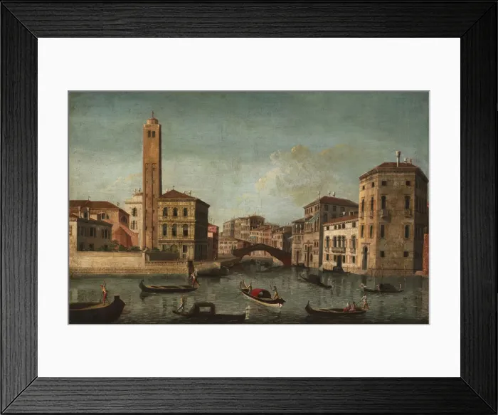 Framed Print : Scene on the Grand Canal, Venice, 18th century. Creator: Unknown Framed Print : Scene on the Grand Canal, Venice, 18th century. Creator: Unknown