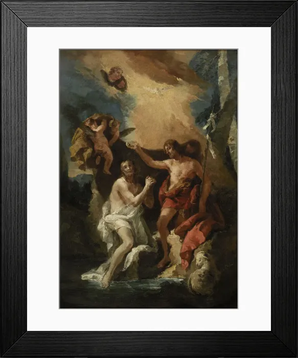 Framed Print : Baptism of Christ, 18th century. Creator: Unknown Framed Print : Baptism of Christ, 18th century. Creator: Unknown