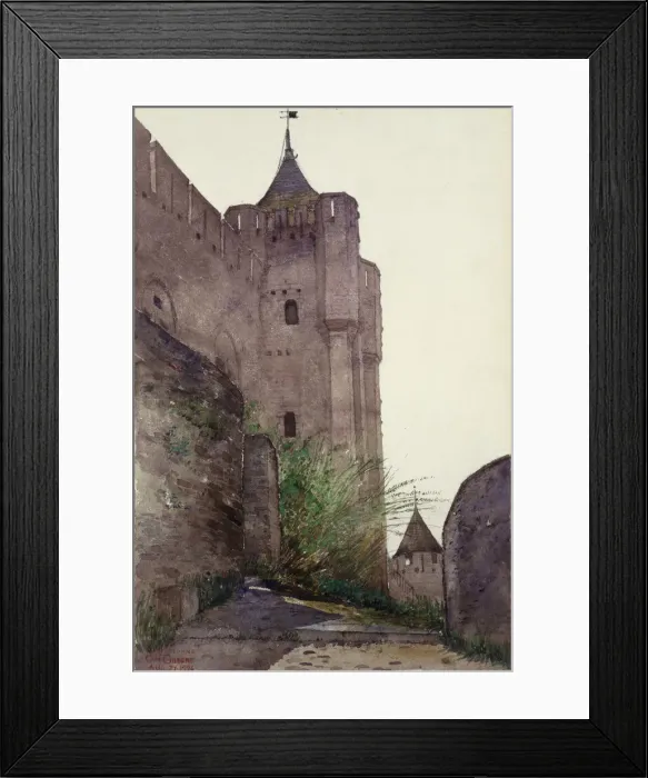 Framed Print : Carcassonne, 1926. Creator: Cass Gilbert