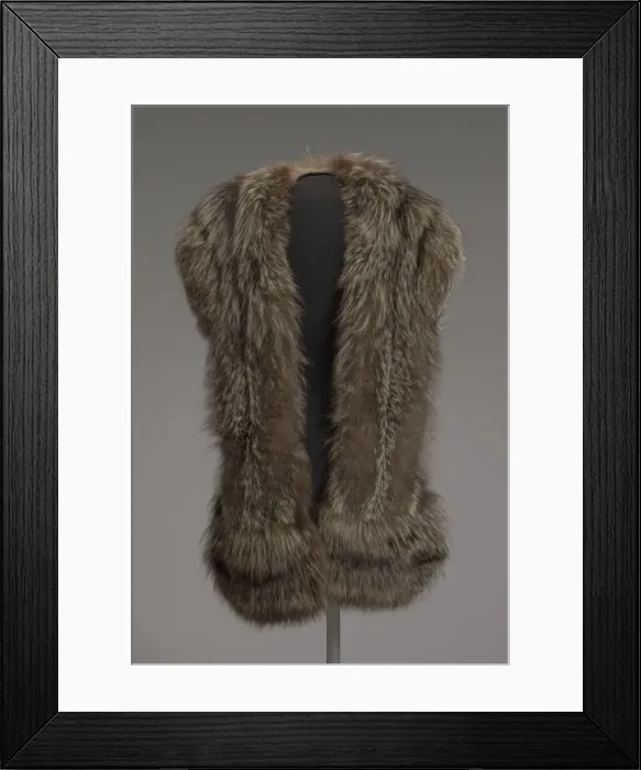 Framed Print : Fox fur stole designed by Lustick Furriers from Maes Millinery Shop, 1941-1994 Framed Print : Fox fur stole designed by Lustick Furriers from Maes Millinery Shop, 1941-1994