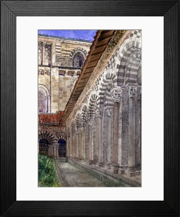 Framed Print : Cathedral Cloister at Le Puy, 1929. Creator: Cass Gilbert