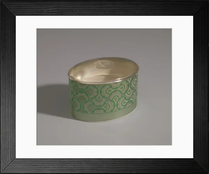 Framed Print : Green and gold makeup box from Maes Millinery Shop, 1941-1994 Framed Print : Green and gold makeup box from Maes Millinery Shop, 1941-1994