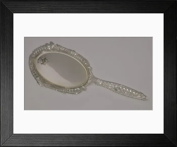 Framed Print : Hand mirror from Maes Millinery Shop, 1941-1994. Creator: Unknown Framed Print : Hand mirror from Maes Millinery Shop, 1941-1994. Creator: Unknown