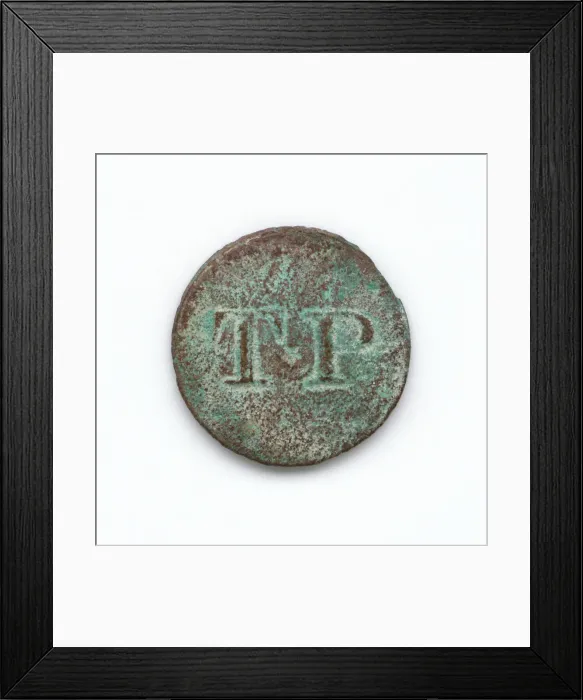 Framed Print : Identification button used by Thomas Porter II, ca. 1820. Creator: Unknown Framed Print : Identification button used by Thomas Porter II, ca. 1820. Creator: Unknown