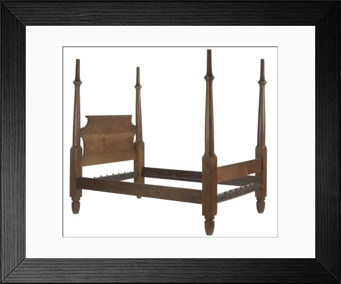 Framed Print : Bed frame designed by Henry Boyd, ca. 1840. Creator: Boyd Manufacturing Company Framed Print : Bed frame designed by Henry Boyd, ca. 1840. Creator: Boyd Manufacturing Company