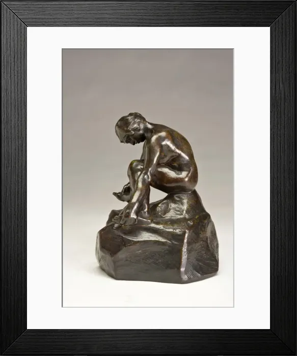 Framed Print : Woman with Crab, c. 1886. Creator: Auguste Rodin