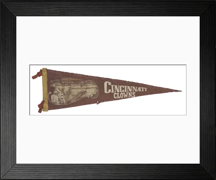 Framed Print : Pennant for the Cincinnati Clowns, 1943 - 1945. Creator: Unknown Framed Print : Pennant for the Cincinnati Clowns, 1943 - 1945. Creator: Unknown