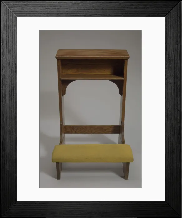 Framed Print : Fixed kneeling altar from Saint Augustine Catholic Church of New Orleans, 20th century Framed Print : Fixed kneeling altar from Saint Augustine Catholic Church of New Orleans, 20th century