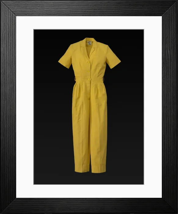 Framed Print : Yellow jumpsuit designed by Willi Smith, 1969-1987. Creator: Willi Smith Framed Print : Yellow jumpsuit designed by Willi Smith, 1969-1987. Creator: Willi Smith